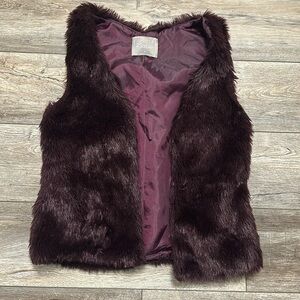 Purple Faux Fur Vest - Size Small